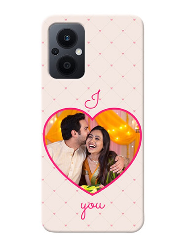 Custom Oppo F21 Pro 5G Personalized Mobile Covers: Heart Shape Design