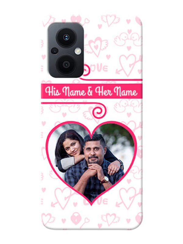 Custom Oppo F21 Pro 5G Personalized Phone Cases: Heart Shape Love Design