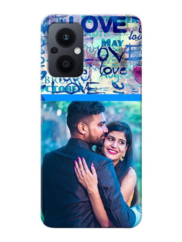 Custom Oppo F21 Pro 5G Mobile Covers Online: Colorful Love Design