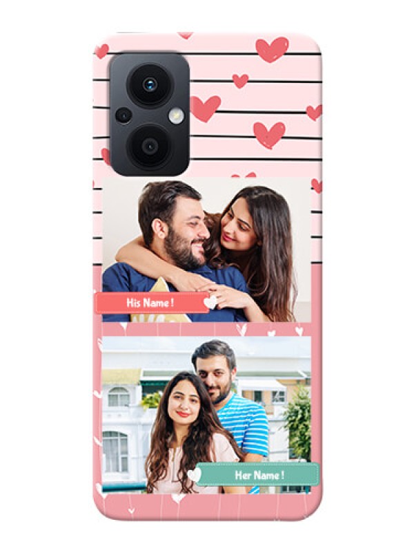 Custom Oppo F21 Pro 5G custom mobile covers: Photo with Heart Design