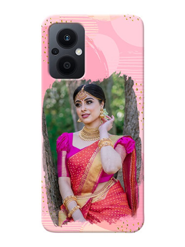 Custom Oppo F21 Pro 5G Phone Covers for Girls: Gold Glitter Splash Design