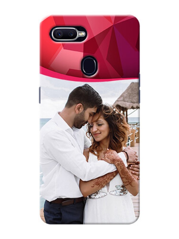 Custom Oppo F9 Pro Red Abstract Mobile Case Design