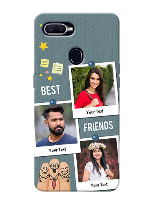 Custom Oppo F9 Pro 3 image holder with sticky frames and friendship day wishes Design