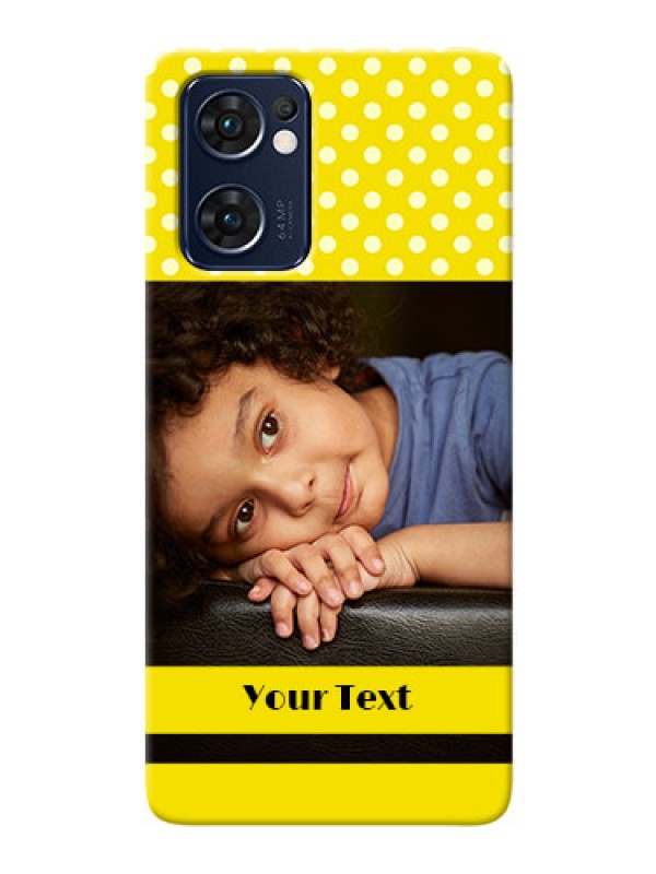 Custom Reno 7 5G Custom Mobile Covers: Bright Yellow Case Design