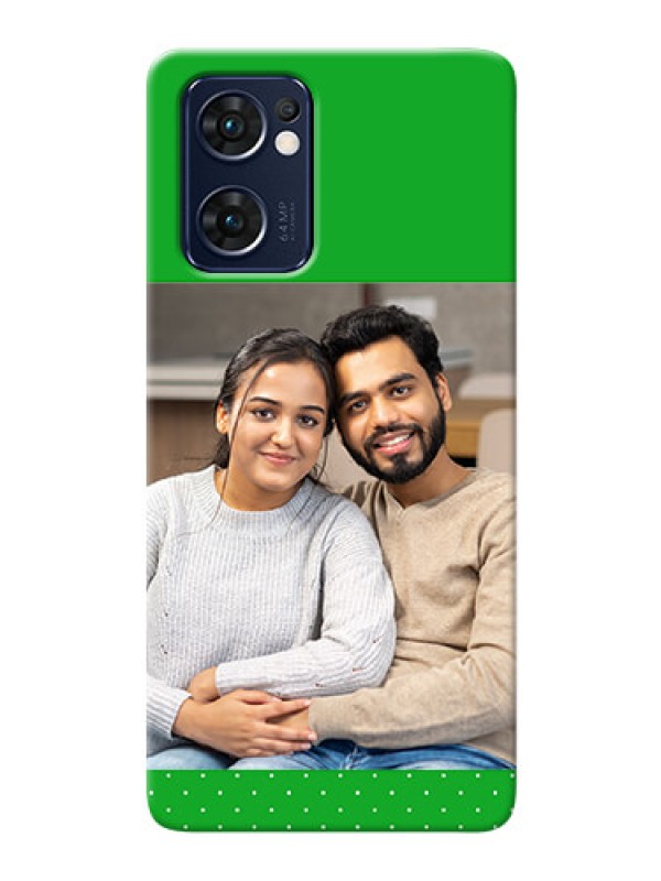 Custom Reno 7 5G Personalised mobile covers: Green Pattern Design