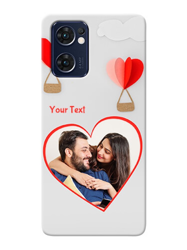 Custom Reno 7 5G Phone Covers: Parachute Love Design