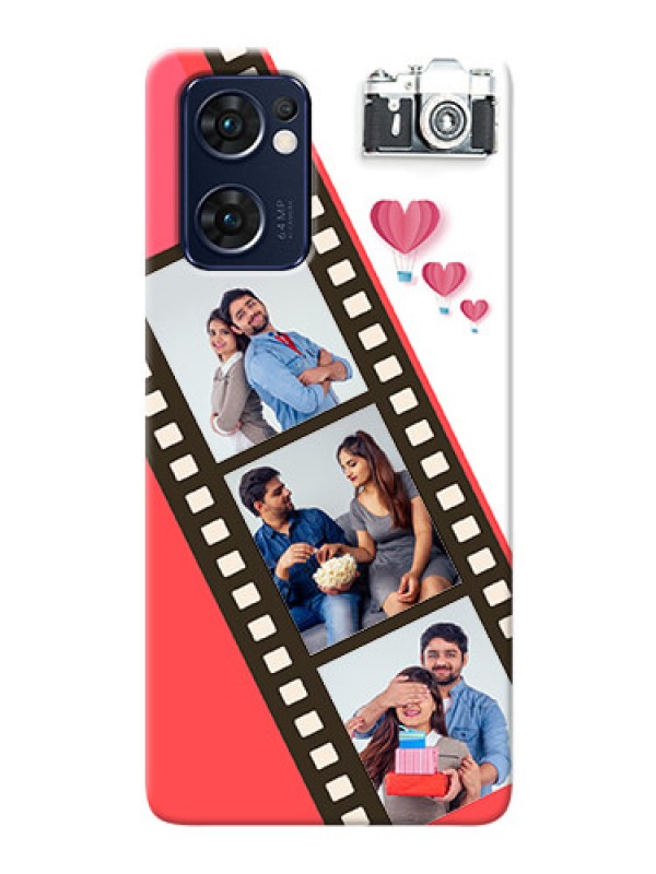 Custom Reno 7 5G custom phone covers: 3 Image Holder with Film Reel