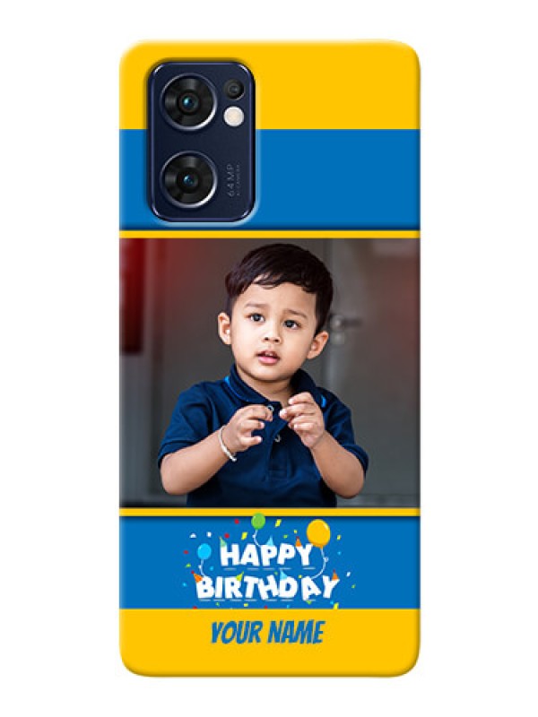 Custom Reno 7 5G Mobile Back Covers Online: Birthday Wishes Design