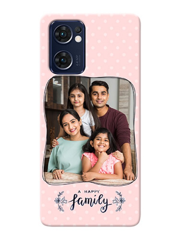 Custom Reno 7 5G Personalized Phone Cases: Family with Dots Design