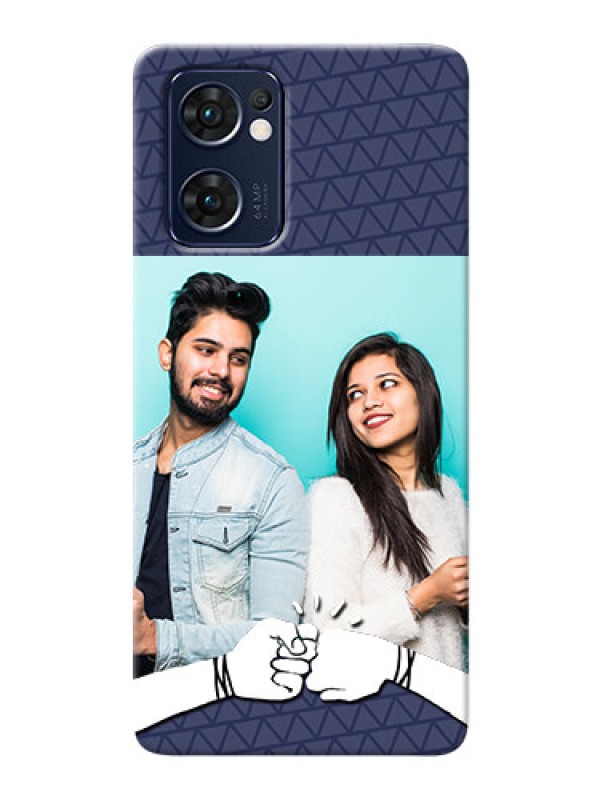 Custom Reno 7 5G Mobile Covers Online with Best Friends Design 