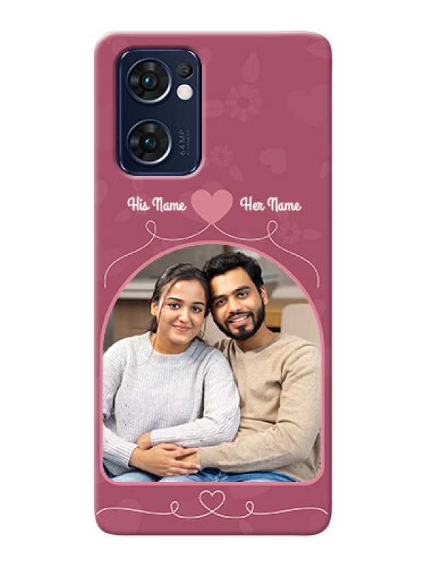 Custom Reno 7 5G mobile phone covers: Love Floral Design