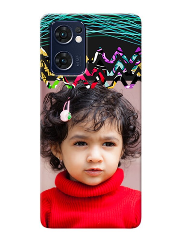 Custom Reno 7 5G personalized phone covers: Neon Abstract Design