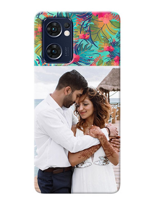 Custom Reno 7 5G Personalized Phone Cases: Watercolor Floral Design
