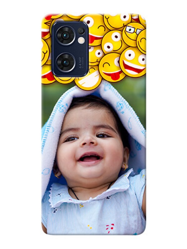 Custom Reno 7 5G Custom Phone Cases with Smiley Emoji Design