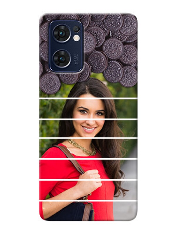 Custom Reno 7 5G Custom Mobile Covers with Oreo Biscuit Design