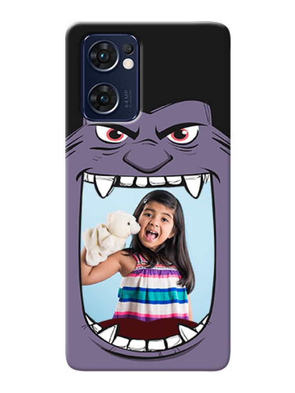 Custom Reno 7 5G Personalised Phone Covers: Angry Monster Design