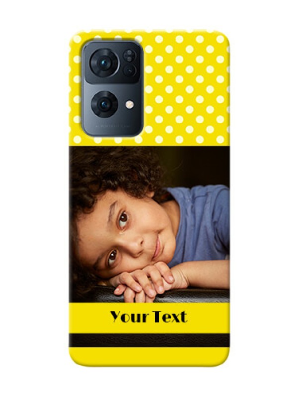 Custom Reno 7 Pro 5G Custom Mobile Covers: Bright Yellow Case Design