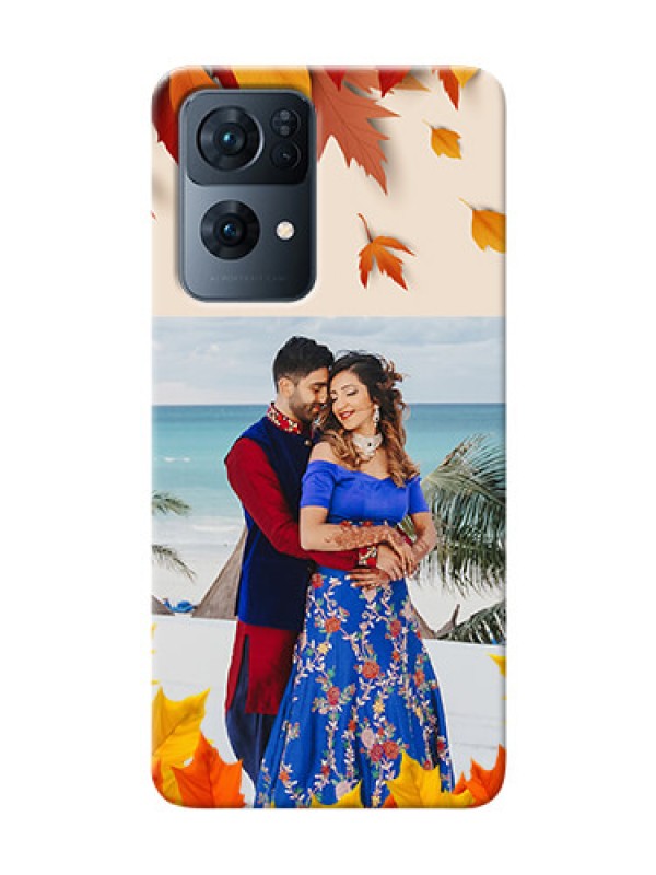 Custom Reno 7 Pro 5G Mobile Phone Cases: Autumn Maple Leaves Design