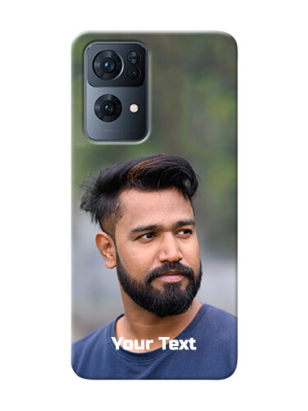 Custom Reno 7 Pro 5G Mobile Cover: Photo with Text