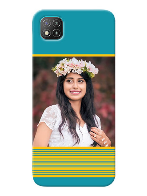 Custom Poco C3 personalized phone covers: Yellow & Blue Design 