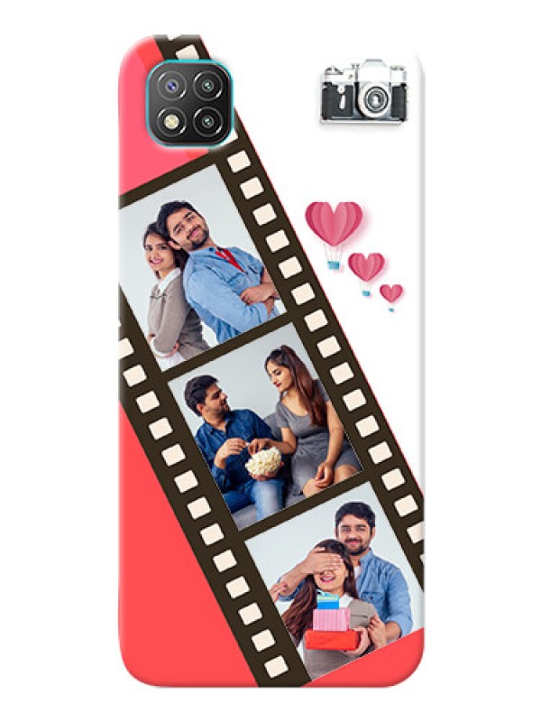 Custom Poco C3 custom phone covers: 3 Image Holder with Film Reel