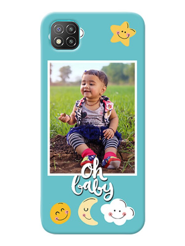 Custom Poco C3 Personalised Phone Cases: Smiley Kids Stars Design