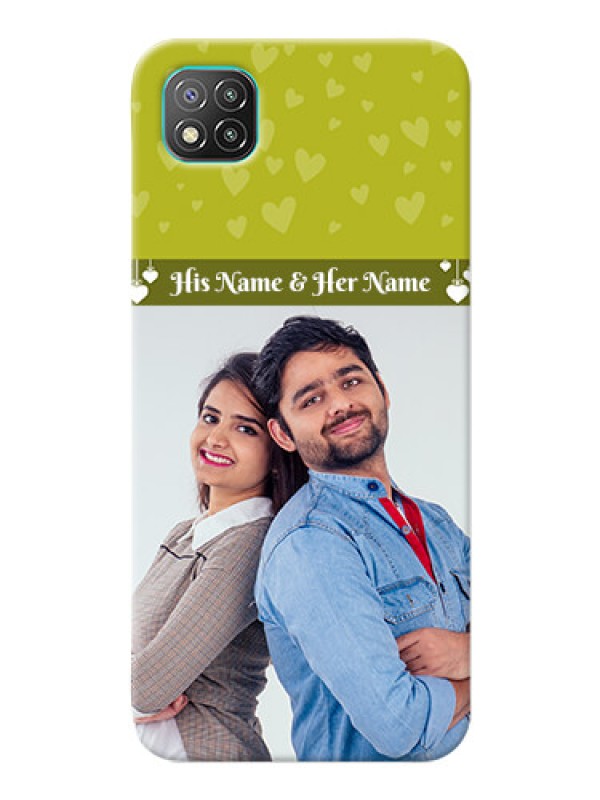 Custom Poco C3 custom mobile covers: You & Me Heart Design