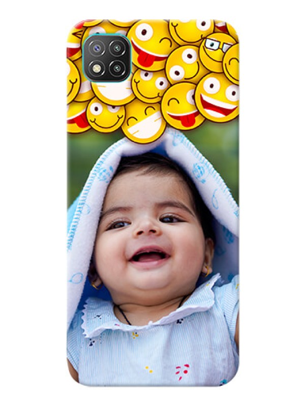Custom Poco C3 Custom Phone Cases with Smiley Emoji Design