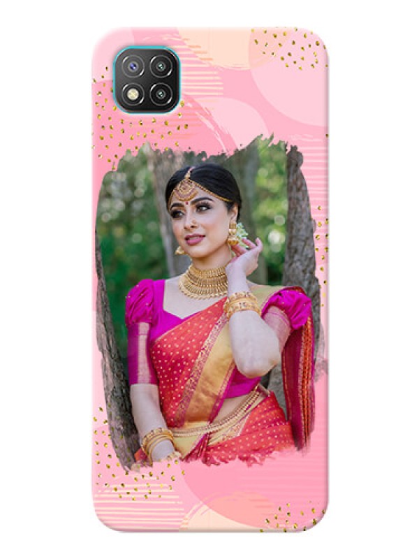 Custom Poco C3 Phone Covers for Girls: Gold Glitter Splash Design