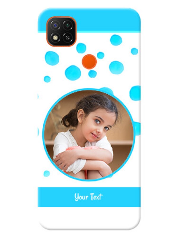 Custom Poco C31 Custom Phone Covers: Blue Bubbles Pattern Design