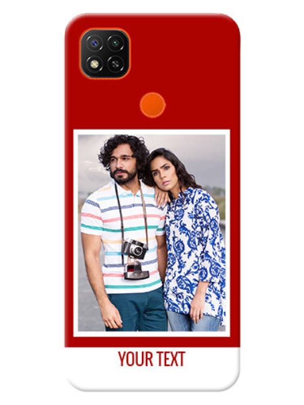 Custom Poco C31 mobile phone covers: Simple Red Color Design