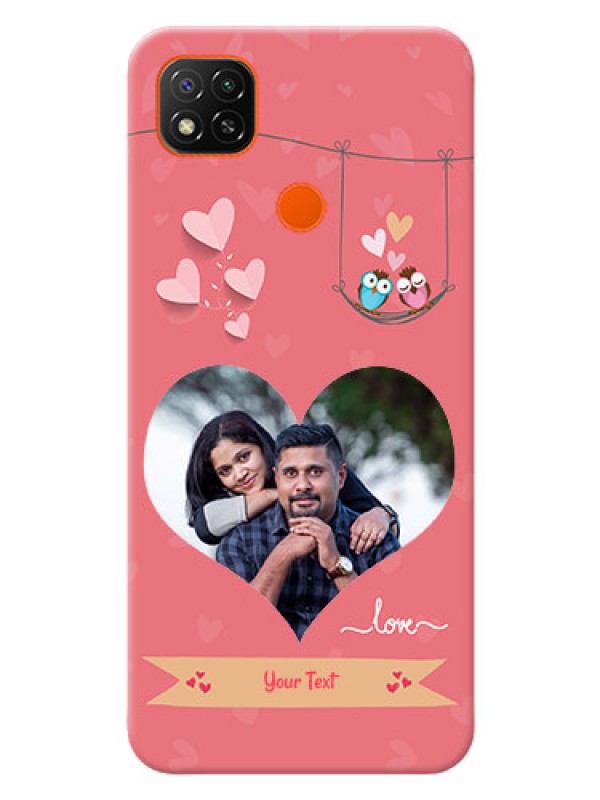 Custom Poco C31 custom phone covers: Peach Color Love Design 
