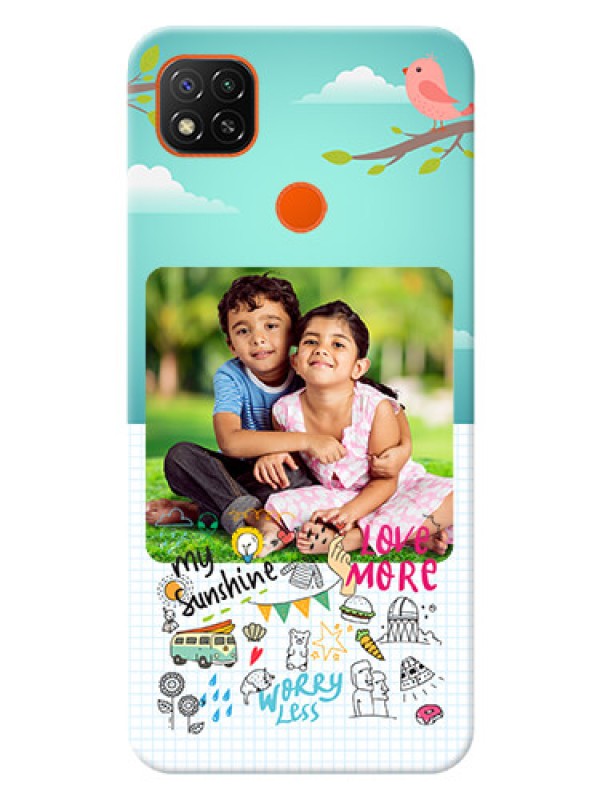 Custom Poco C31 phone cases online: Doodle love Design