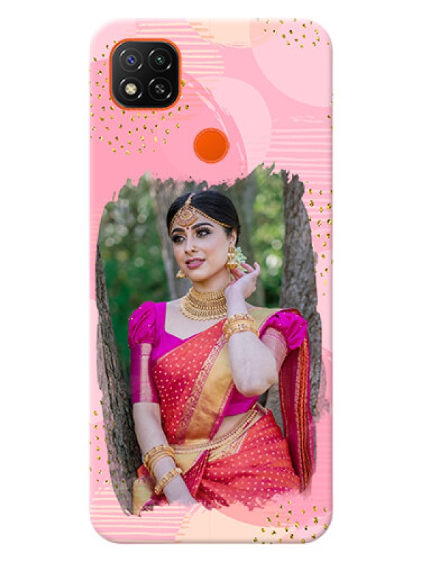 Custom Poco C31 Phone Covers for Girls: Gold Glitter Splash Design