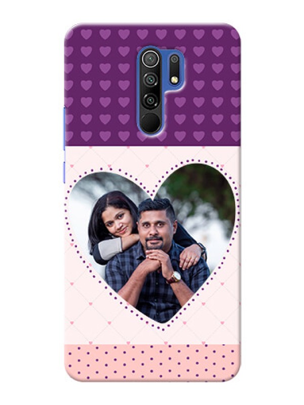 Custom Poco M2 Reloaded Mobile Back Covers: Violet Love Dots Design