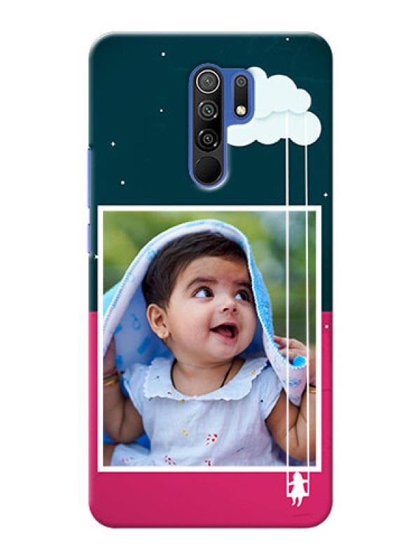 Custom Poco M2 Reloaded custom phone covers: Cute Girl with Cloud Design