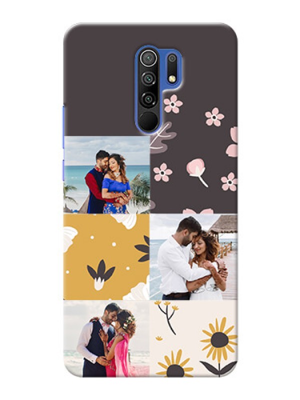 Custom Poco M2 Reloaded phone cases online: 3 Images with Floral Design
