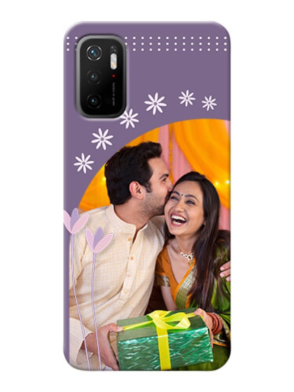 Custom Poco M3 Pro 5G Phone covers for girls: lavender flowers design 