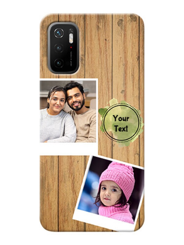 Custom Poco M3 Pro 5G Custom Mobile Phone Covers: Wooden Texture Design