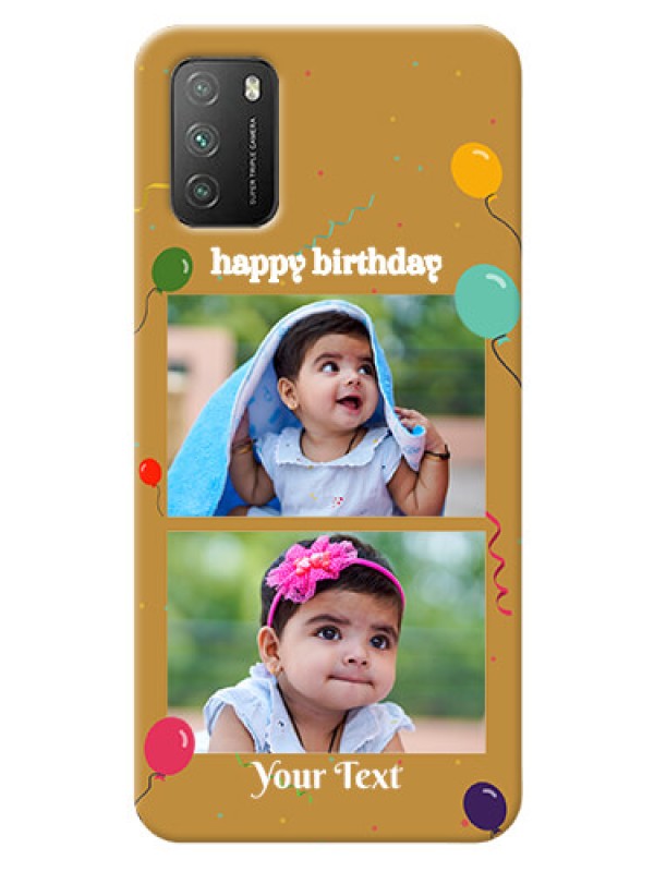 Custom Poco M3 Phone Covers: Image Holder with Birthday Celebrations Design