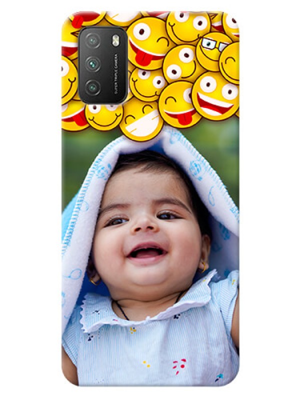 Custom Poco M3 Custom Phone Cases with Smiley Emoji Design