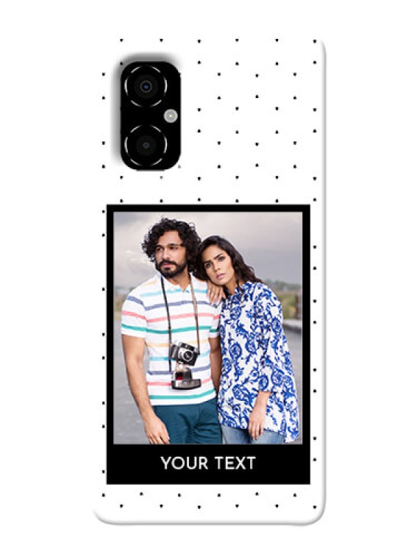 Custom Poco M4 5G Single Pic Upload With Text Black Dots Premium Design Custom Phone Case
