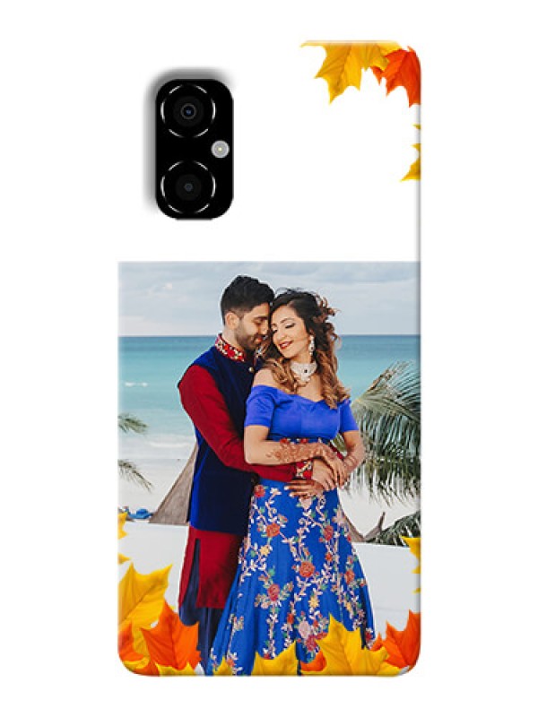 Custom Poco M4 5G Autumn Maple Leaves Design Mobile Phone Case