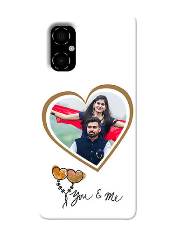 Custom Poco M4 5G customized phone cases- You & Me Heart Design
