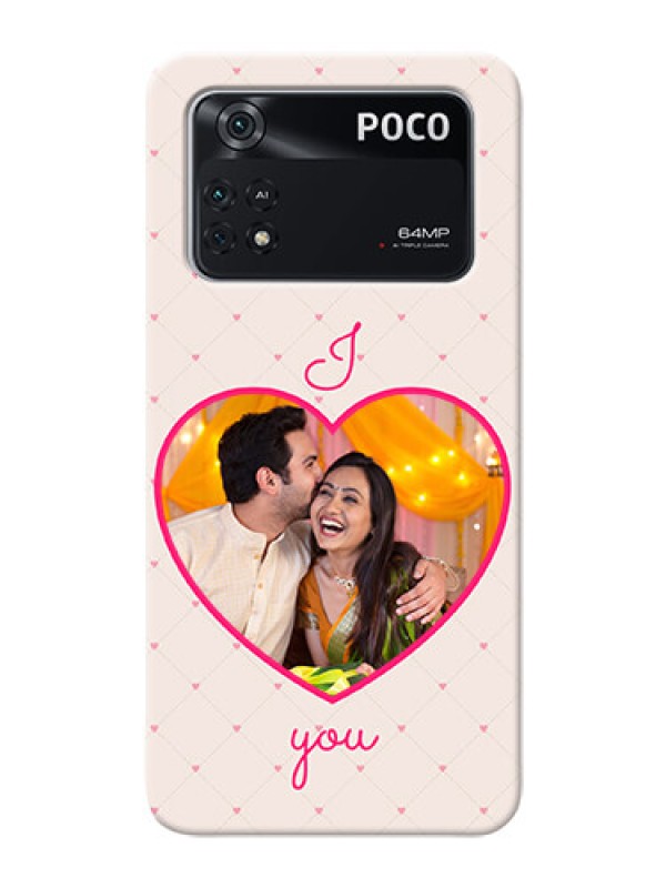 Custom Poco M4 Pro 4G Personalized Mobile Covers: Heart Shape Design