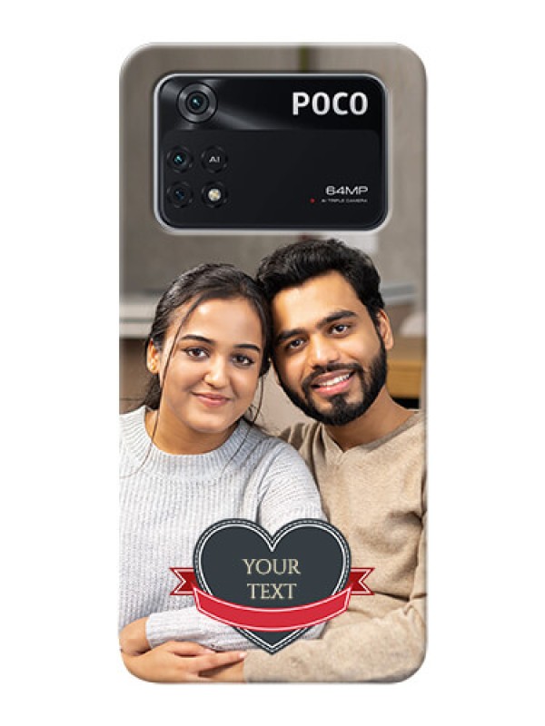 Custom Poco M4 Pro 4G mobile back covers online: Just Married Couple Design