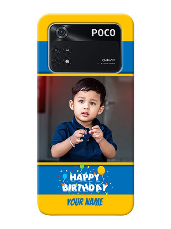 Custom Poco M4 Pro 4G Mobile Back Covers Online: Birthday Wishes Design