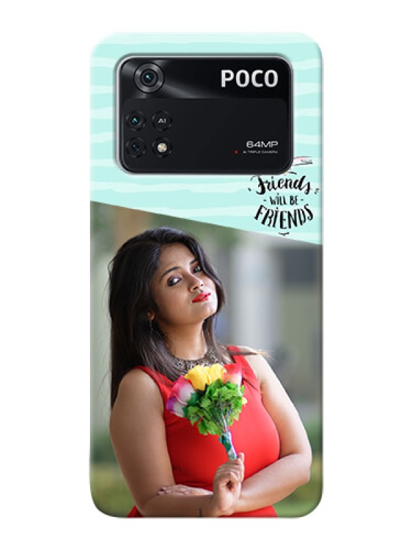 Custom Poco M4 Pro 4G Mobile Back Covers: Friends Picture Icon Design