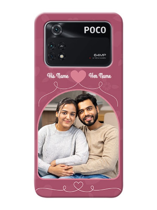 Custom Poco M4 Pro 4G mobile phone covers: Love Floral Design