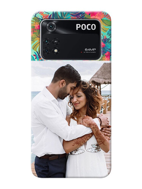 Custom Poco M4 Pro 4G Personalized Phone Cases: Watercolor Floral Design